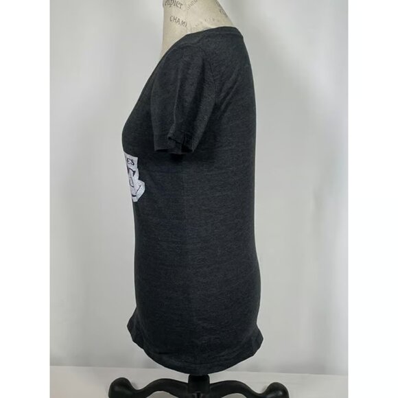 Los Angeles Lakers NBA Wright & Ditson V-Neck Gray T-Shirt Women's MEDIUM - Picture 5 of 5